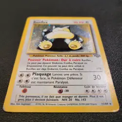 Ronflex / Snorlax French Pokemon Card Holo Jungle 11/64 Wizards RARE 1st Edition - Image 5