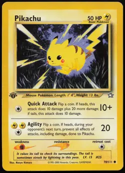 Pikachu [1st Edition] #70 Neo Genesis Pokemon Card - Image 1