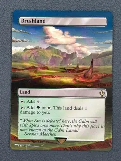 Brushland MTG Final Fantasy Commander Hand Painted Borderless Altered Art Tentz - Image 1