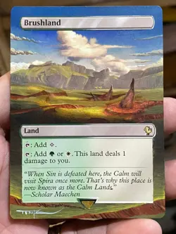 Brushland MTG Final Fantasy Commander Hand Painted Borderless Altered Art Tentz - Image 2