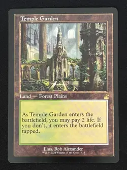 1x MTG Temple Garden (Retro Frame) - Ravnica Remastered (RVR) #414 - Magic - Image 1