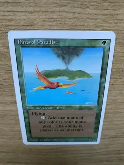 MTG: MAGIC THE GATHERING REVISED 3ED RARE BIRDS OF PARADISE UNPLAYED MINT / NM - Image 4