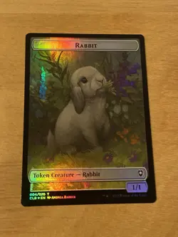 Rabbit Token FOIL MTG Commander Legends: Battle For Baldur’s Gate NM - Image 1