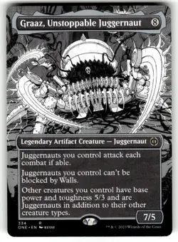 MTG-NM-Phyrexia: All Will Be One-Graaz, Unstoppable Juggernaut (Borderless)-334 - Image 1
