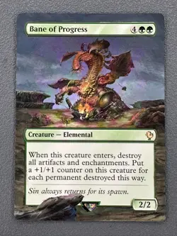 Bane of Progress MTG Final Fantasy Commander Hand Painted Borderless Altered Art - Image 1