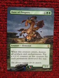 Bane of Progress MTG Final Fantasy Commander Hand Painted Borderless Altered Art - Image 2