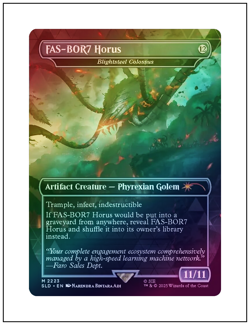 1x FAS-BOR7 Horus - Blightsteel Colossus, Foil, 2223, Secret Lair, Magic MTG NM - Image 1