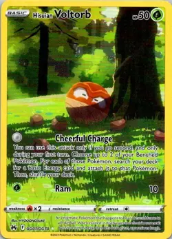 HISUIAN VOLTORB GG01/GG70 CROWN ZENITH POKEMON (GALARIAN GALLERY, NM) (SKU 1-4) - Image 1