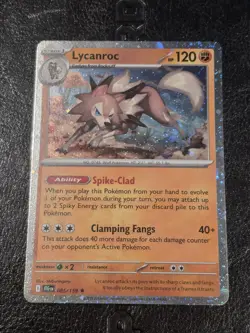 Pokemon Journey Together Lycanroc 085/159 Cosmos Holo Exclusive Promo NM - Image 1