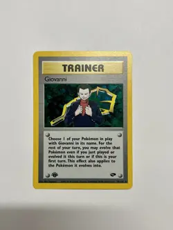 Vintage Pokemon TCG Gym Challenge Giovanni Holo Rare 1st edition LP 18/132 - Image 1