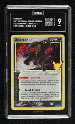 Umbreon Star (POP Series 5) Holo Pokemon Celebrations Classic Collection TAG 9 - Image 1