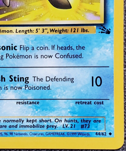 1st Edition Tentacruel - Fossil - #44/62 - Vintage Pokemon Card 1999 WOTC - Image 4