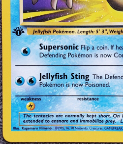 1st Edition Tentacruel - Fossil - #44/62 - Vintage Pokemon Card 1999 WOTC - Image 5