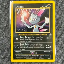 Vintage Pokemon Neo Genesis Sneasel 25/111 Rare NM Unlimited - Image 1