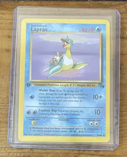 Pokemon TCG Lapras #25/62 Non Holo Vintage 1st Edition 1999 - Image 1