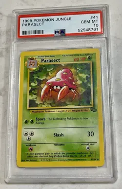 Pokemon 1999 Jungle Parasect 41/64 PSA 10 Uncommon Unlimited Regular Wizards - Image 1