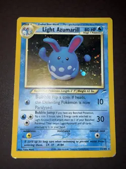 Pokemon! Light Azumarill - Neo Destiny - Holo - 13/105 - MP! - Image 2