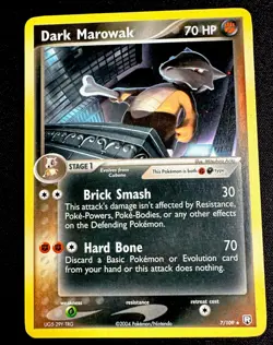 Dark Marowak 7/109 LP EX Team Rocket Returns Rare Pokemon TCG 2004 Light Play - Image 1