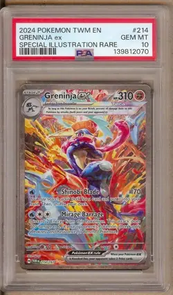 2024 POKEMON GRENINJA EX TWILIGHT SPECIAL ILLUSTRATION #214 PSA 10!! - Image 1