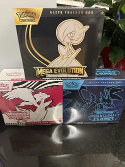 Pokemon TCG ETB Elite Trainer Boxes Mega Gardevoir White Flare Phantasmal Flames - Image 1