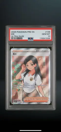 2025 Pokemon PRE EN – Eri #136/131 Ultra Rare PSA 10 GEM MINT - Image 1