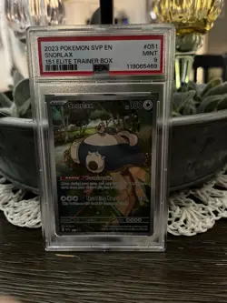 Pokemon Snorlax 051 Scarlet & Violet Promo Holo PSA 9 Elite Trainer Box 2023 - Image 1