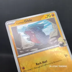 Rev Holo - Cynthia's Gible 102/182 Pokemon Destined Rivals - Pokemon SV - Image 2