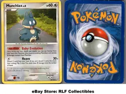 2007 Pokemon, Diamond & Pearl , #33/130 Munchlax, Rare - Image 1