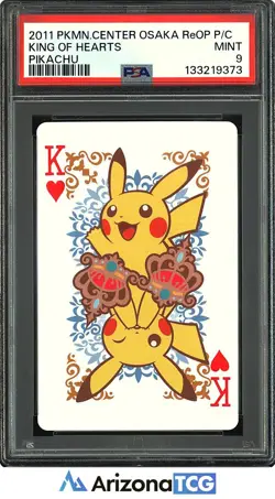 Pokemon 2011 Pikachu King Of Hearts Pokemon Center Osaka Re-Opening PSA 9 - Image 1