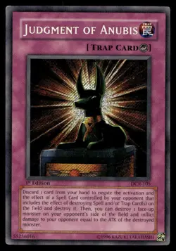 Yu-Gi-Oh TCG Dark Crisis #DCR-105 Judgment of Anubis Secret Rare,1st Ed. NM - Image 1