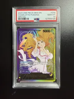 PSA 10 -2025 One Piece EB02 EN OP08-058 Charlotte Pudding SP LDR - 1 Of Only 12 - Image 1