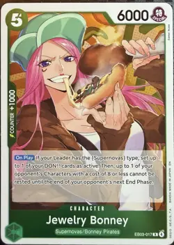 4X Jewelry Bonney Rare EB03-017 One Piece TCG Heroines Edition - Image 1