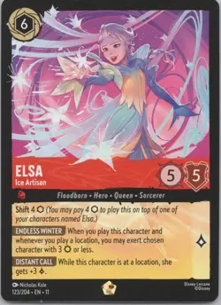 Disney Lorcana Winterspell (11) #123/204 Elsa - Ice Artisan - Image 1