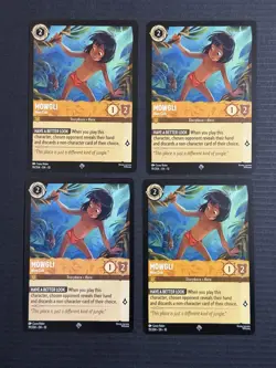 Disney Lorcana Mowgli Man Cub Whispers In The Well Non-foil Qty 4 - Image 1