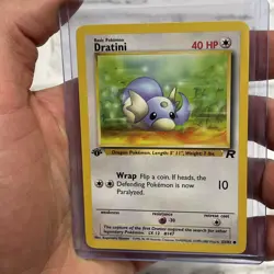 Pokemon TCG Dratini Team Rocket 53/82 Regular 1st Edition Common Card LP Vintage - Image 1