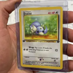 Pokemon TCG Dratini Team Rocket 53/82 Regular 1st Edition Common Card LP Vintage - Image 2
