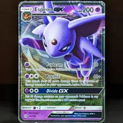 Espeon GX 61/149 NM Ultra Rare Holo Sun and Moon Base Set Near Mint Pokemon Card - Image 1