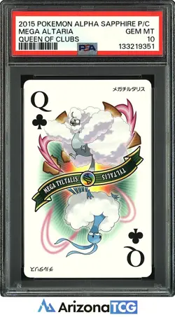 Pokemon 2015 Mega Altaria Queen Of Clubs Sapphire Playing Card Japanese PSA 10 - Image 1