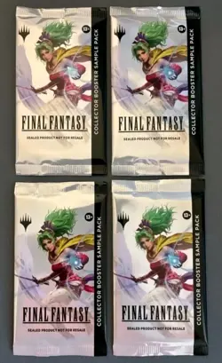 4x FINAL FANTASY MTG Collector Booster Sample Pack Sealed FF FIN Lot Magic Card - Image 1
