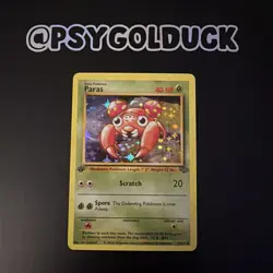 Paras Jungle First Edition holographic 59/64 Pokemon Card - Image 1