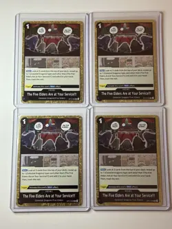 The Five Elders Here At Your Service!!! OP13-096 - 4 Gold Foil Card Play Set - Image 1