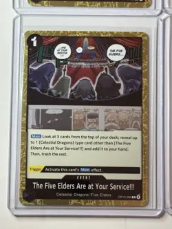 The Five Elders Here At Your Service!!! OP13-096 - 4 Gold Foil Card Play Set - Image 4