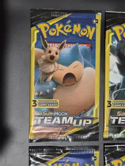 Pokemon TEAM UP Booster Pack Lot! 4 Packs / 3 Cards Each READ DESCRIPTION - Image 3