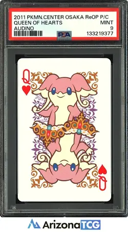 Pokemon 2011 Audino Queen Of Hearts Pokemon Center Osaka ReOP Playing Card PSA 9 - Image 1