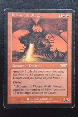 Magic The Gathering MTG KILNMOUTH DRAGON Legions HP Heavily Played - Image 1