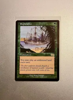 Vintage Exploration Urza's Saga Near Mint Rare MTG Magic the Gathering - Image 1