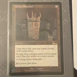Wizards Grim Monolith Artifact Rare Urza's Legacy 1999 Regular - Image 1
