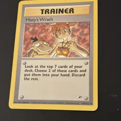 Pokemon Misty's Wrath Trainer Gym Heroes 114/132 Unlimited Regular Uncommon WOTC - Image 1