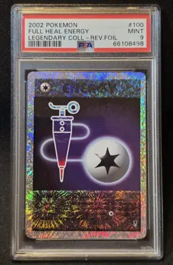 2002 Pokemon Full Energy Heal Legendary Collection Reverse Foil #100 PSA 9 MINT - Image 1