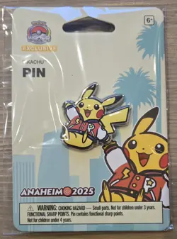 2025 Pokemon World Championships Pikachu Pin Anaheim California Worlds - Image 1